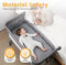 UIUWOO BEDSIDE CRIB, 3 IN 1 BASSINET BABY CRADLE ADJUSTABLE HEIGHT - GRAY - Like New