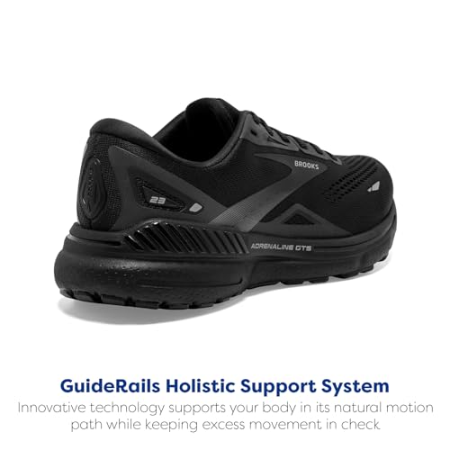 1103911D020 BROOKS MEN’S ADRENALINE GTS 23 SUPPORTIVE RUNNING BLACK/BLACK/EBONY - Like New