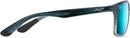 MAUI JIM ONSHORE POLARIZED SUNGLASSES MJ798 - BLUE BLACK STRIPE FADE/BLUE LENS - Like New