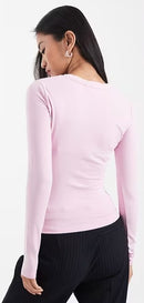 COTTON ON LONG SLEEVE CREW TOP IN LAVENDULA - SIZE: WOMEN S - LAVENDULA - Brand New
