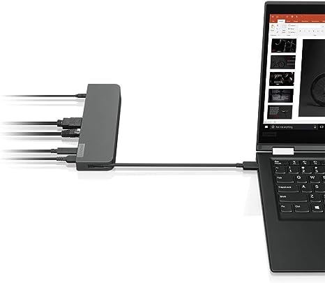 LENOVO USB-C Mini Dock USA with 65w AC Adapter 40AU0065US - Gray Like New