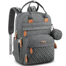 BabbleRoo Diaper Bag Backpack Multi Function Travel Essentials Baby Bag - Gray - Brand New