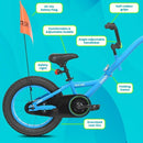 KAZAM BESTI BIKE LINK TRAILER FOLDING FRAME LED SAFETY LIGHT BLUE - Like New
