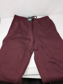 BLUE ICE FLEECE-LINED JOGGER SWEATPANTS  ZIPPER POCKETS - SIZE: MEN L - BURGUNDY - Brand New