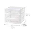 IRIS USA 2-Pack, 3-Drawer Medium Plastic Stacking Desktop Organizer, White - Brand New