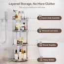 Binecer Corner Shower Caddy, 4 Tier Standing Shower Organizer with Soap Holder - Like New