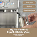 GEVI DUAL BOILER ESPRESSO MACHINE WITH GRINDER & 58MM PORTAFILTER - SILVER - Like New