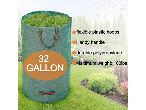 GOODPARTNER WEED PULLER TOOL 40" LONG HANDLE WEED PICKER LEAF BAG - BLACK/ORANGE - Like New