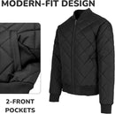 GALAXY BY HARVIC MEN'S HEAVYWEIGHT QUILTED BOMBER JACKET - MEN XL - BLACK - Brand New