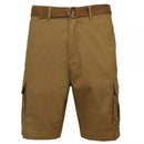 GALAXY BY HARVIC MEN'S RIPSTOP CARGO SHORTS WITH BELT - SIZE: MEN 34 - TEA BROWN - Brand New