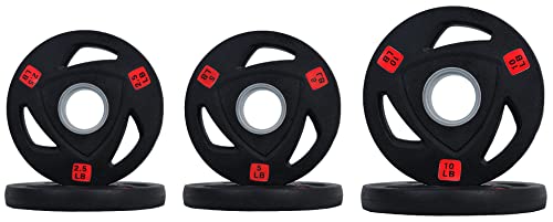 FITVIDS SIGNATURE FITNESS OLYMPIC 2-INCH CAST IRON PLATES, STYLE #6, 35LB SET - Like New