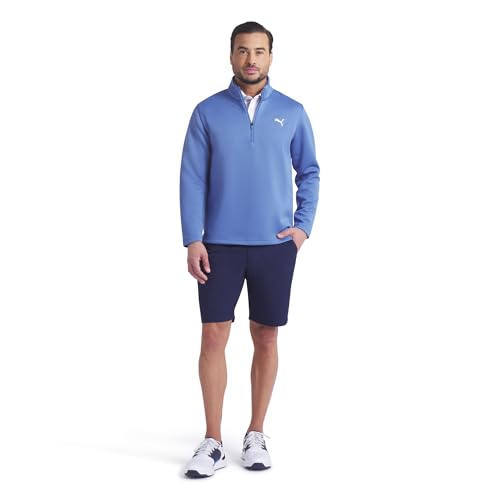 631241 PUMA Men's Pebble 1/4 Zip Blue Horizon XL - Brand New