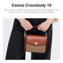 COACH POLISHED PEBBLED LEATHER CASSIE CROSSBODY 19 - TAN CARAMEL - Brand New