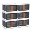 HAIXIN STORAGE CABINET PLASTIC SHELVES ORGANIZER FOLDING STORAGE BOX - WHITE - Like New