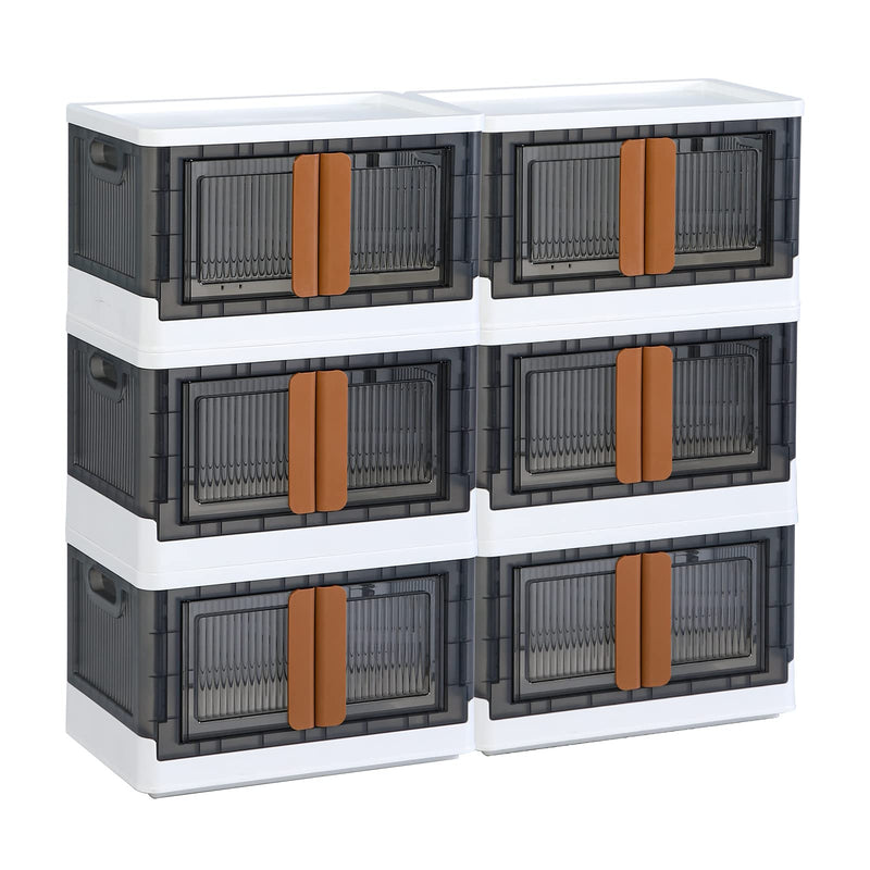 HAIXIN STORAGE CABINET PLASTIC SHELVES ORGANIZER FOLDING STORAGE BOX - WHITE - Like New