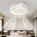 OLUZO Retro Bladeless Ceiling Fan with Light Bladeless Fan Dimmable - White - Brand New