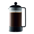 BODUM 34OZ BRAZIL FRENCH COFFEE MAKER HIGH-HEAT BOROSILICATE GLASS - BLACK - Like New