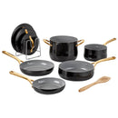 CUISINART CULINARY CERAMIC COOKWARE SET, 10 PIECE KITCHEN COOKWARE, 34CG-10BK - Like New