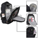 SKYMOVE 19" Wheeled Backpack Laptop Travel Bag Books Bag B07MNZ1PWB - Black - Brand New