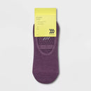 ALL IN MOTION SOLID BARRE LINER SOCKS 2PK - BROWN/PURPLE - Like New