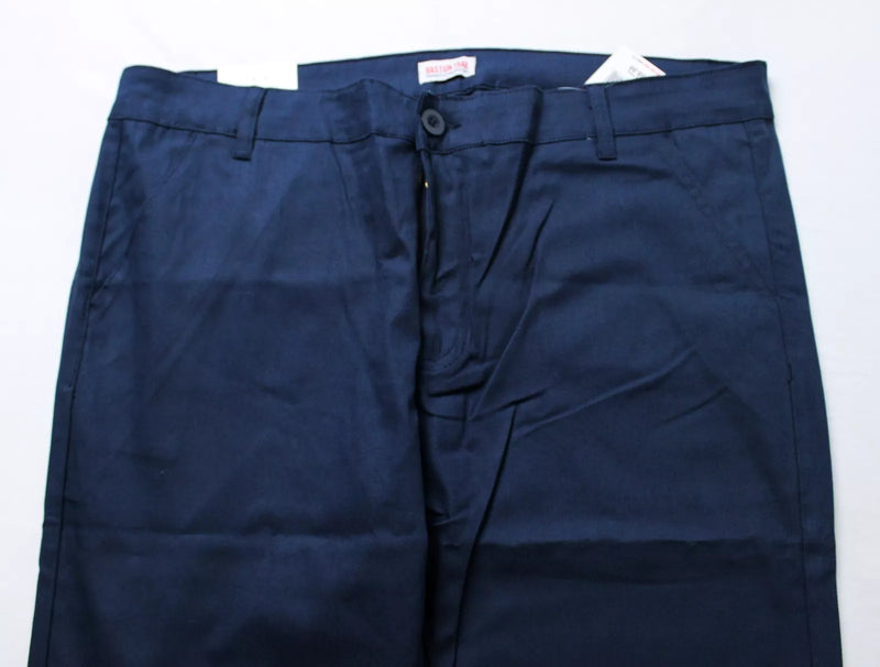 BASTION TRAIL MEN'S CHINO 4 WAY STRETCH PANTS SLIM FIT - SIZE: MEN 36X31 - NAVY - Brand New