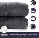 HUG BUD WEIGHTED BLANKET - 48" X 72" - 15-LBS - FULL/TWIN SIZE BED - GRAY - Like New