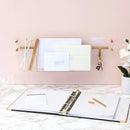Russell+Hazel Acrylic Rail 24" x 4" x .25", Clear with Gold Hardware, B08685BF7T - Brand New
