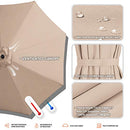 SERWALL 10ft Patio Offset Umbrella Outdoor Umbrellas Crank B08R5743B4 -Beige - Like New