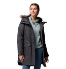 WL0885 COLUMBIA WOMEN’S SUTTLE MOUNTAIN LONG INSULATED JACKET - SIZE M - BLACK - Like New