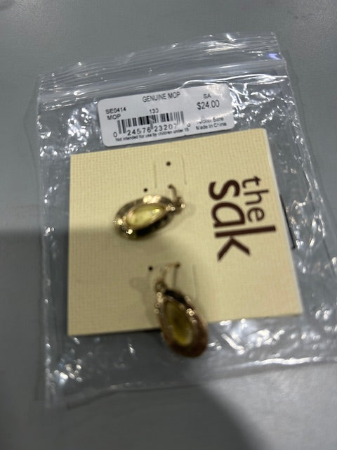 THE SAK SILVER MOP EARINGS - SILVER - Brand New