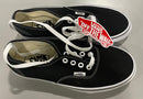 VANS - AUTHENTIC UNISEX SHOES - SIZE: MEN 4.5 WOMEN 6.0 - BLACK /WHITE - Brand New
