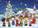 PEANUTS HOLIDAY FRIENDS GATHERING LIGHT UP 500 PIECE JIGSAW PUZZLE LED LIGHTS - Like New