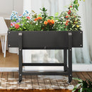 LUE BONA PLASTIC BLACK 16.7" W X 39.4" L X 28-IN H RAISED PLANTER BOX - BLACK - Brand New