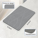 VEELOIM STONE BATH MAT DIATOMACEOUS SHOWER MAT NON-SLIP SUPER ABSORBENT - GRAY - Like New