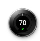 GOOGLE NEST LEARNING 3RD GEN THERMOSTAT ALEXA NEST LOGO - WHITE - Like New