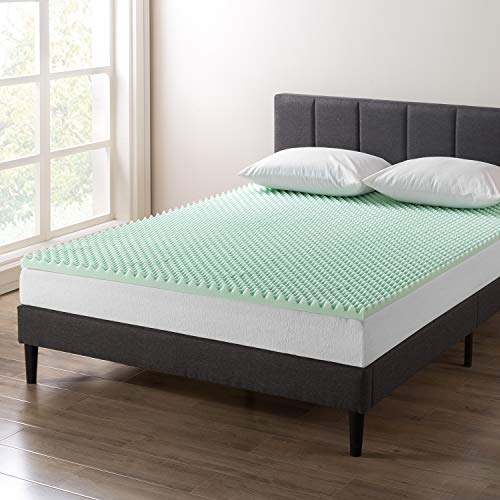 BEST PRICE MATTRESS 2 INCH EGG CRATE MEMORY FOAM MATTRESS TOPPER GREEN - Brand New