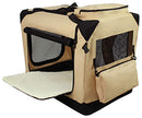 EliteField 3-Door Folding Soft Dog Crate (36" L x 24" W x 28" H, 2YR WTY -Beige) - Brand New