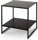 ZINUS DANE 20" BLACK FRAME SIDE TABLE END TABLE EASY ASSEMBLY - RICH BLACK WOOD - Like New