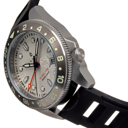 NAUTIS GLOBAL DIVE WHITE DIAL MEN'S WATCH 18093R-E - BLACK/SILVER - Like New