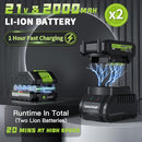GREENER 21V LEAF BLOWER CORDLESS - GREEN - Like New