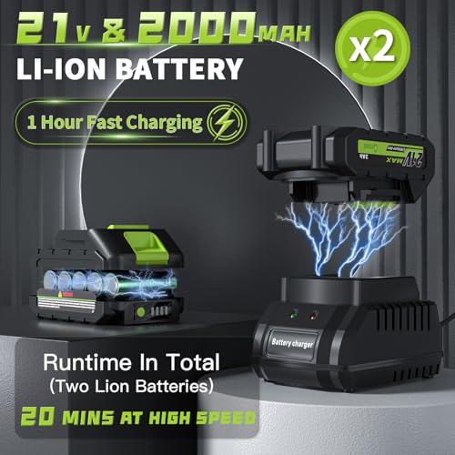 GREENER 21V LEAF BLOWER CORDLESS - GREEN - Like New