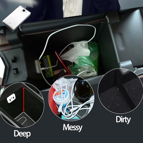 FYJGSDAM CAR ARMREST STORAGE BOX FOR TESLA MODEL 3/MODEL Y 2021 2022 - BLACK - Like New