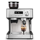 GEVI 20 BAR ESPRESSO MACHINE WITH GRINDER & MILK FROTHER - SILVER - Like New