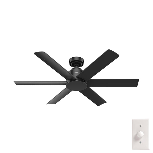 HUNTER 51180 KENNICOTT CEILING FAN 52 INCHES - MATTE BLACK - Like New