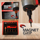 Magnet Grip Pro Magnetic Drill Bit Set 12 Pieces - Black Like New