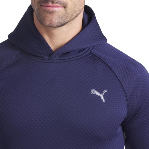 PUMA MENS PEBBLE HOODIE - SIZE: MEN M - DEEP NAVY - Brand New