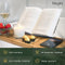 TREGINI LUXURY BATHTUB TRAY CADDY - ADJUSTABLE BAMBOO - NATURAL BAMBOO - Brand New