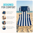 Ostrich The Original Chaise Lounge 72"x22" Reclining Lounger - Blue Stripe - Brand New