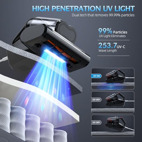 JPHYLL MATTRESS VACUUM BED VACUUM CLEANER VacuumCleaner with 16Kpa ULTRA-UVC-K16 - Like New