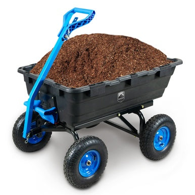 TRAPPER'S PEAK EXTRA LARGE HEAVY DUTY GARDEN WAGON DUMP CART - BLACK/BLUE - Like New